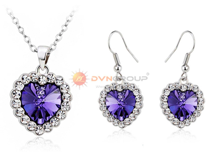 Rhodium Plated | Gemstone Pendant Sets